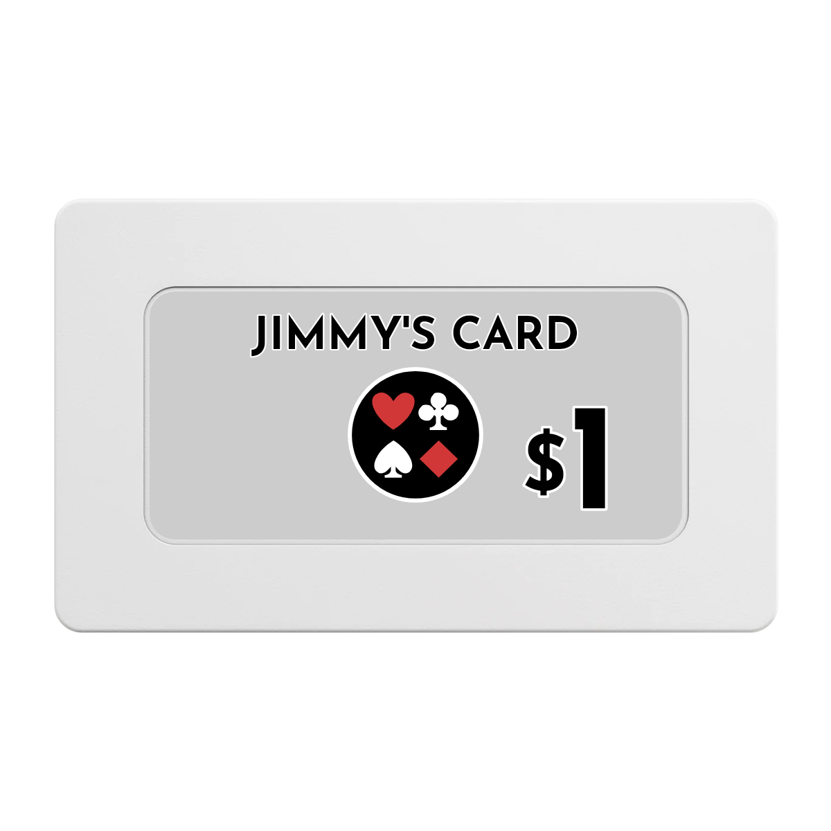 Your Four Suits Rectangular Poker Chip Plaques - White - Front