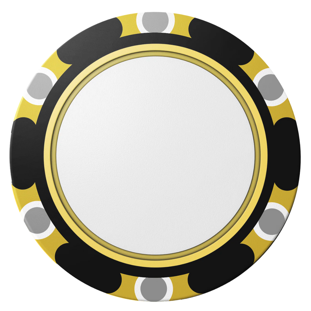 Create Your Own Clay Poker Chips - Black / Monte Carlo / 40mm - Front