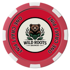 Drink On Us Magnetic Composite Poker Chips - Black / 8 Spot - Back