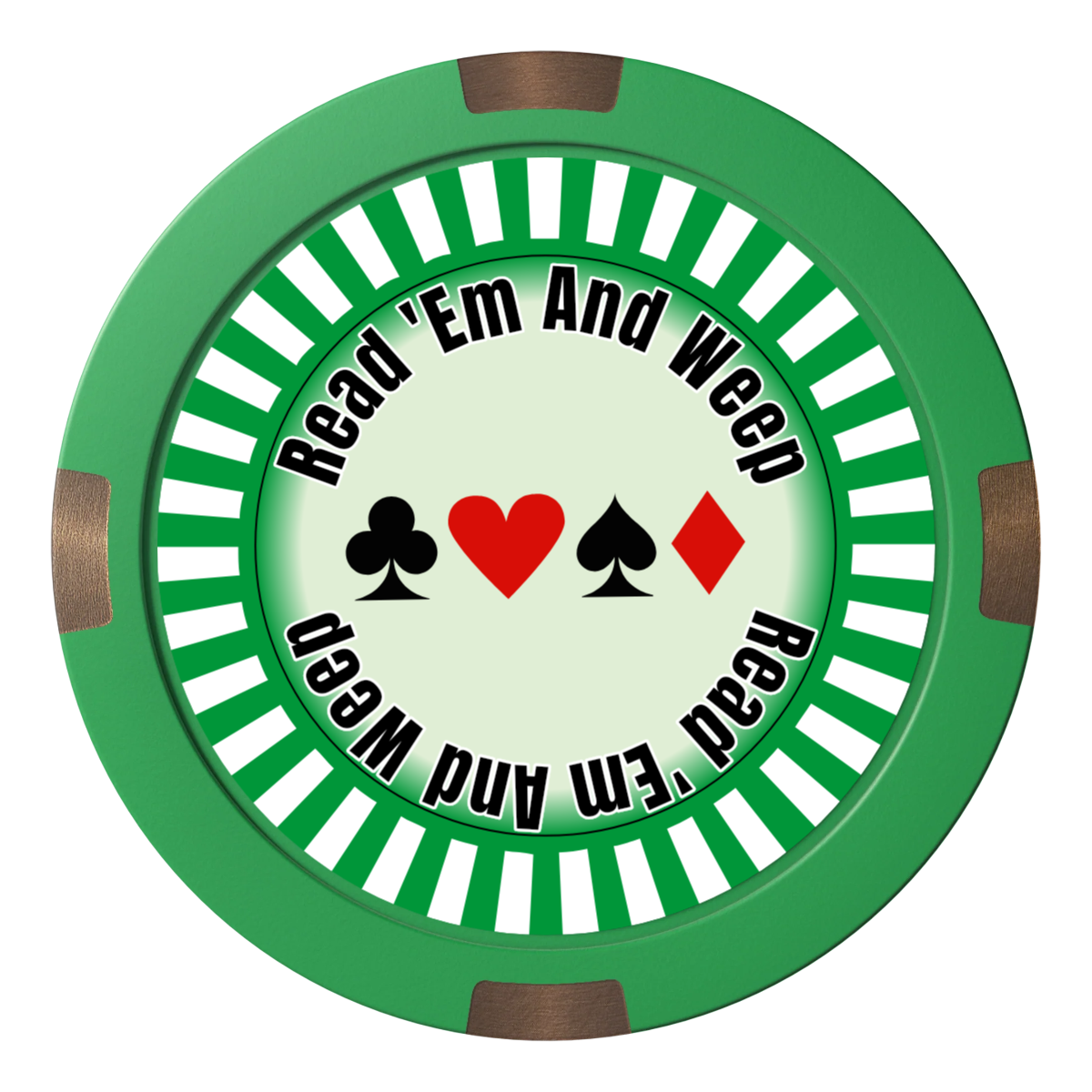 Gabe's Poker Room Composite & Metal Hybrid Poker Card Protectors - Green - Front