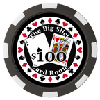 AK Big Slick Magnetic Composite Poker Chips - Black / 8 Spot - Back