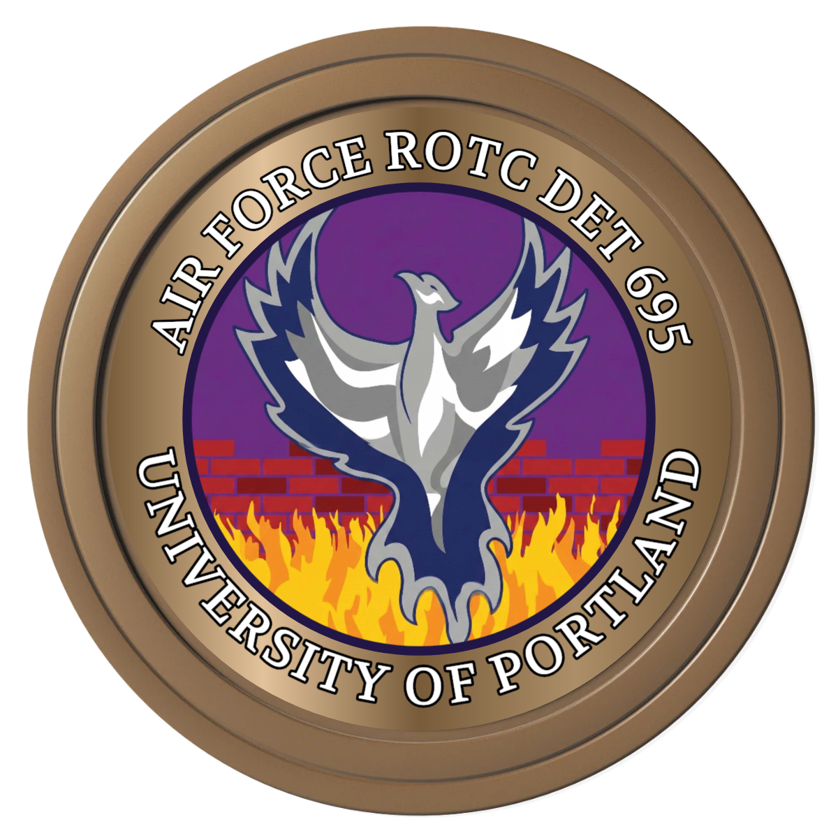 Air Force ROTC Det 695 Composite Poker Chips - Brown / Solid - Front