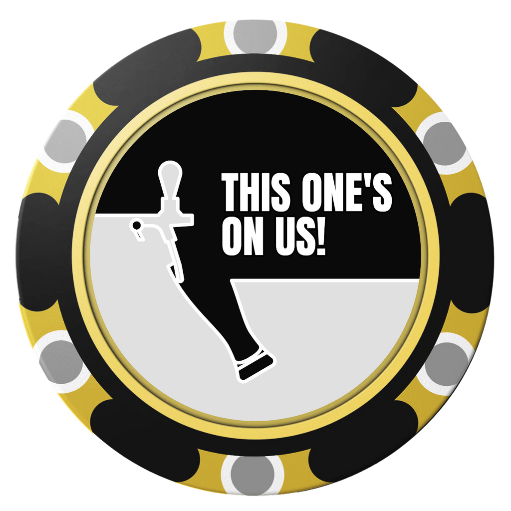 I'd Tap That Clay Poker Chips - Black / Monte Carlo / 40mm - Front