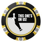 I'd Tap That Clay Poker Chips - Black / Monte Carlo / 40mm - Front