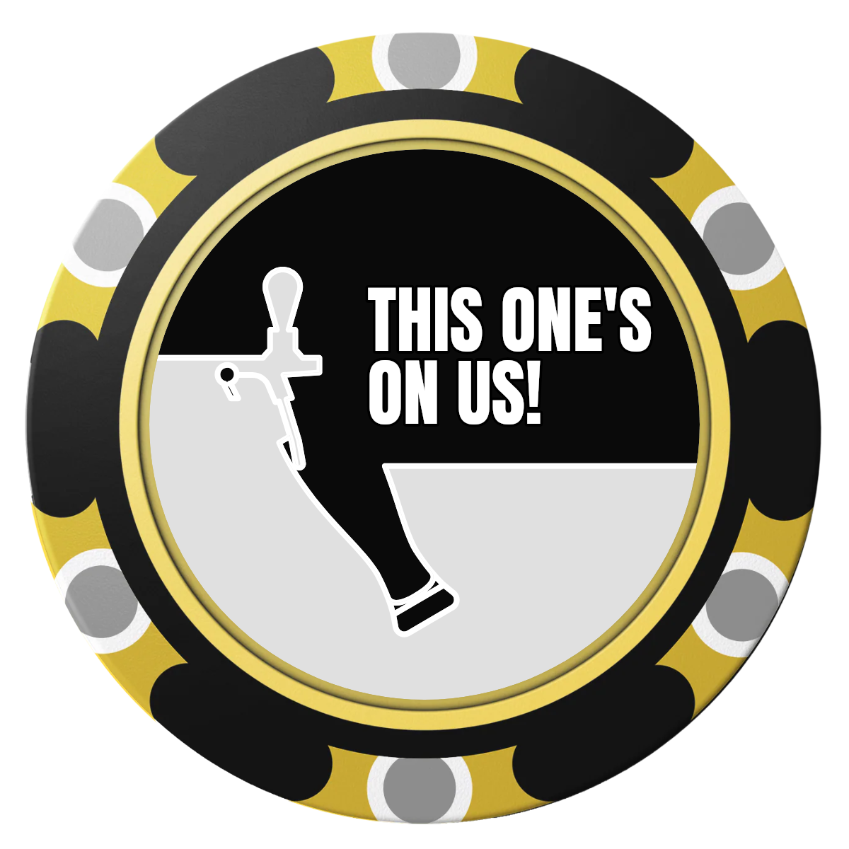 I'd Tap That Clay Poker Chips - Black / Monte Carlo / 40mm - Front