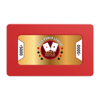 Aces Poker League Rectangular Poker Chip Plaques - Red - Front
