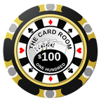 A Suitable Design Clay Poker Chips - Black / Monte Carlo / 40mm - Front