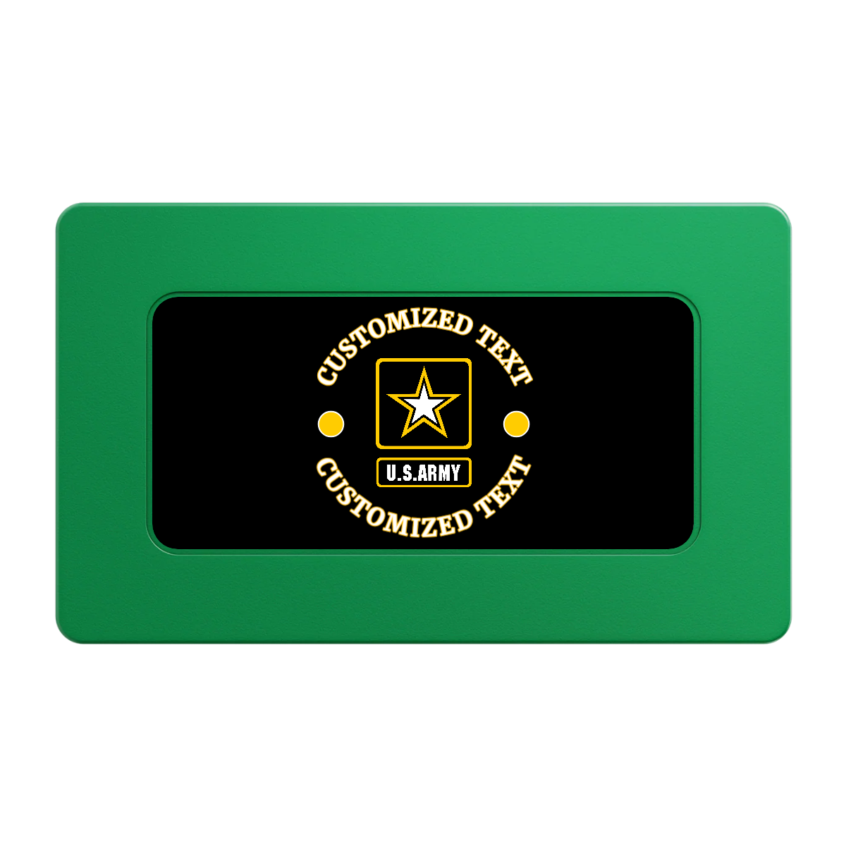 Army Strong Rectangular Poker Chip Plaques - Green - Front