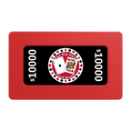 AK Big Slick Rectangular Poker Chip Plaques - Red - Back