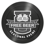 Craft Beer #001 Aluminum Poker Chips - Black - Front