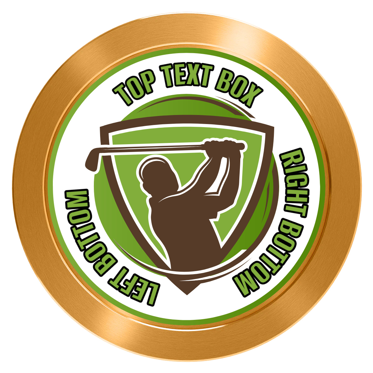 The Golfer Aluminum Poker Chips - Gold - Front