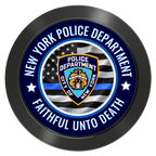 NYPD Safe and Fair Aluminum Poker Chips - Black - Front