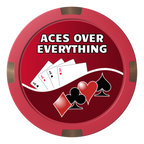 Erik's Casino Composite & Metal Hybrid Poker Card Protectors - Red - Front