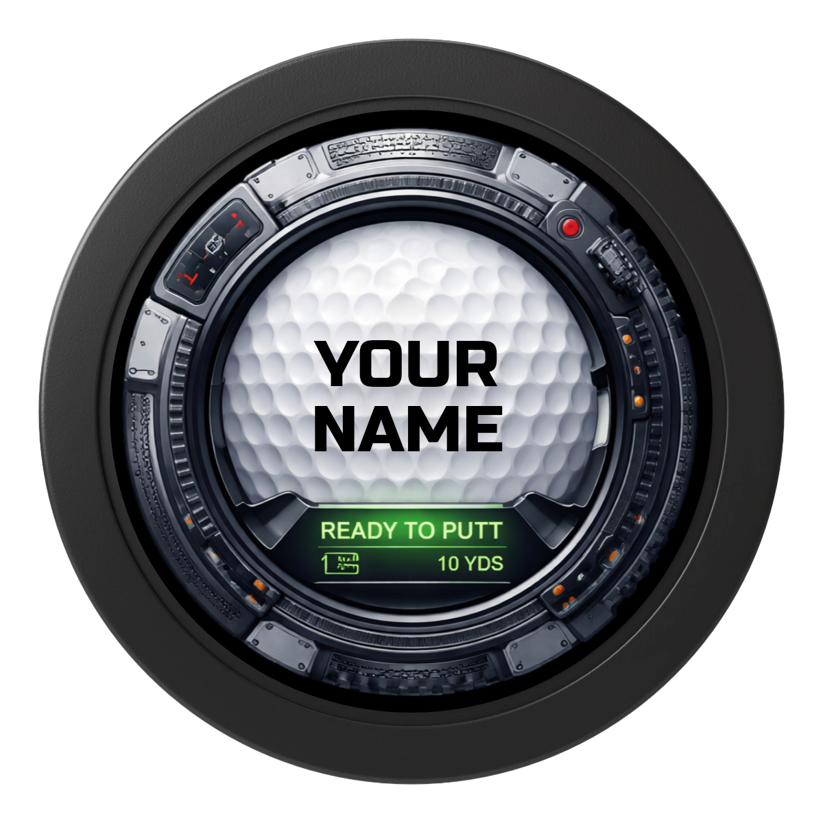 Auto Marked IV 2" Oversized Poker Chips - Black - Front
