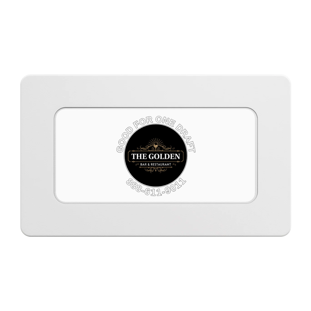 Branded Logo Bar Drink Token Rectangular Poker Chip Plaques - White - Back
