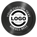 Branded Logo Aluminum Poker Chips - Black - Back