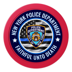 NYPD Safe and Fair 2" Oversized Poker Chips - Red - Front