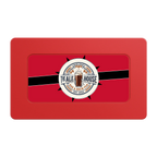 Free Beer Drink Rectangular Poker Chip Plaques - Red - Back
