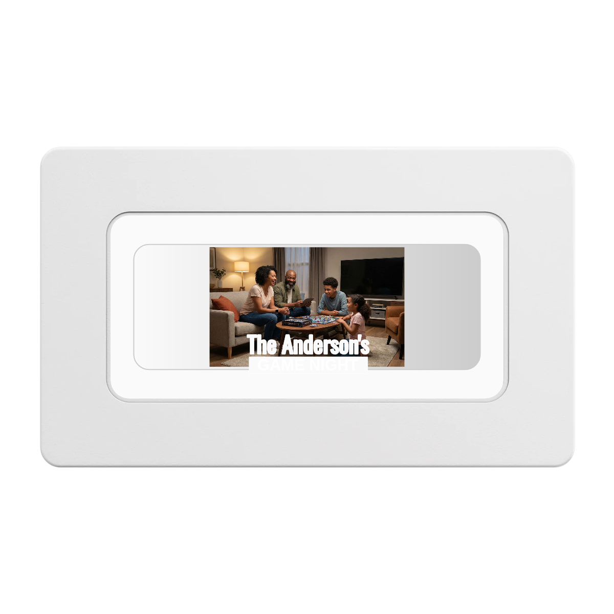 Anderson's Game Night Rectangular Poker Chip Plaques - White - Front