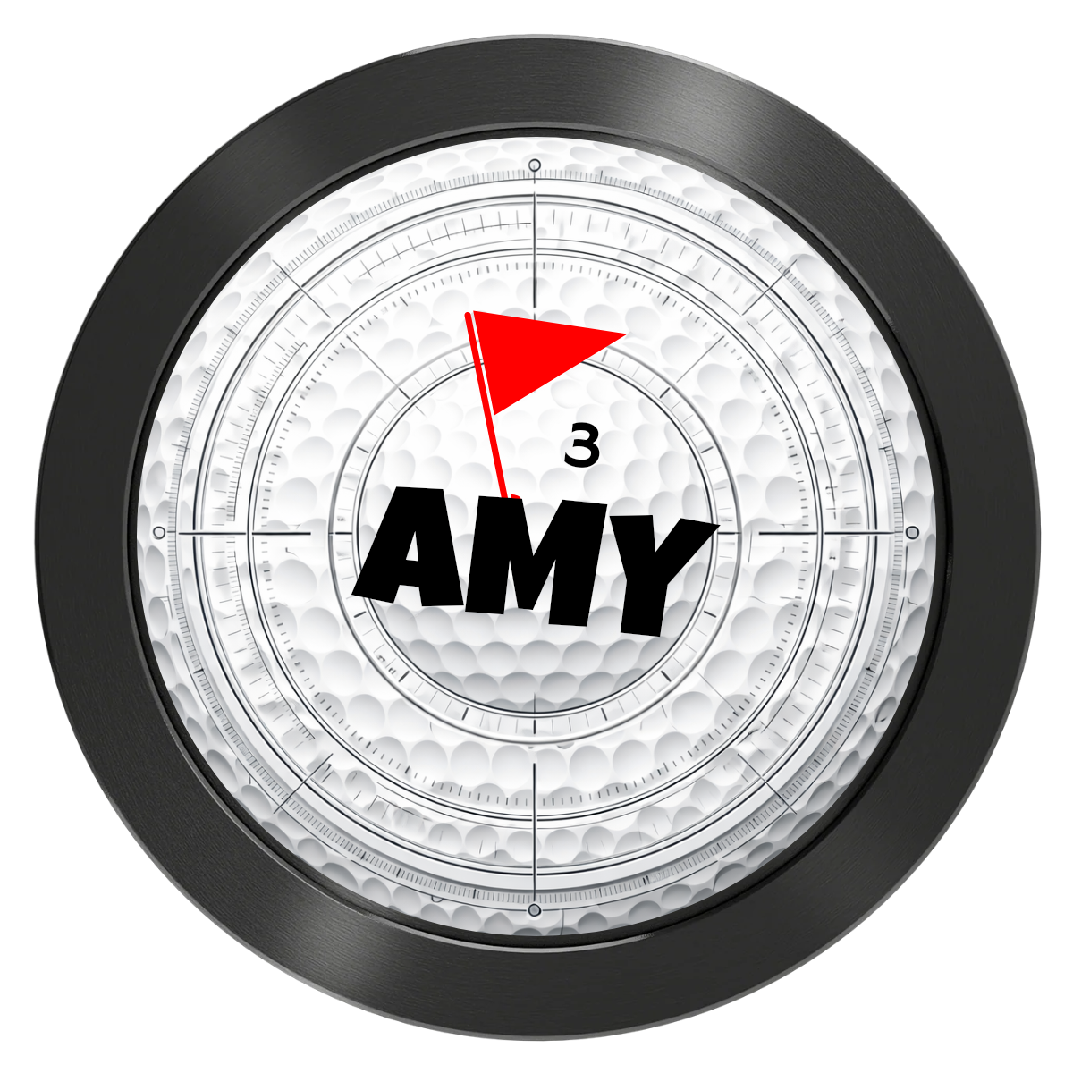 Ball Marcus Jr. Aluminum Poker Chips - Black - Front