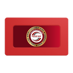Gold Standard Rectangular Poker Chip Plaques - Red - Front