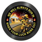 Firefighter Maltese Cross Aluminum Poker Chips - Black - Front