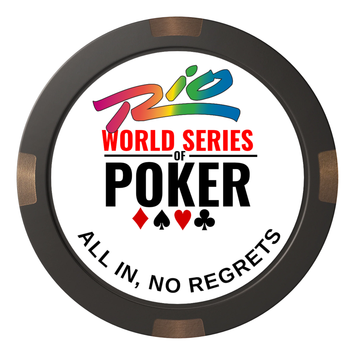 WSOP Composite & Metal Hybrid Poker Card Protectors - Black - Back