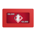 Diamond in the Rough Rectangular Poker Chip Plaques - Red - Front