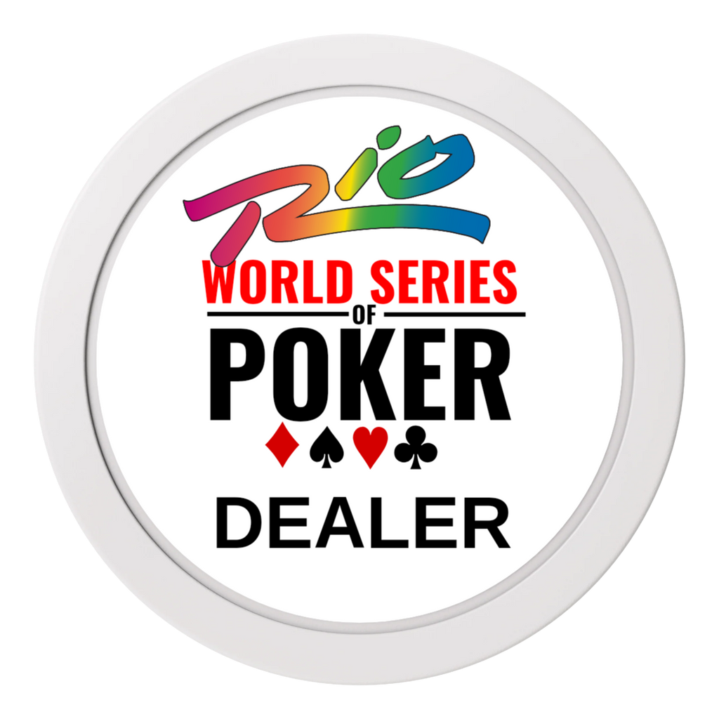 WSOP 2" Composite Dealer Button - White - Back