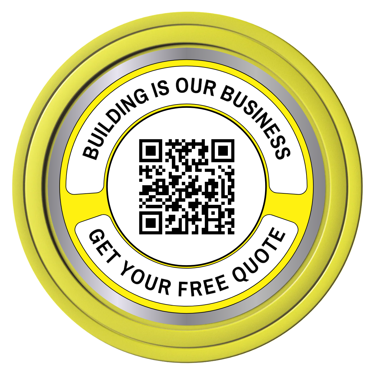 Acme Construction Composite Poker Chips - Yellow / Solid - Front