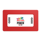 WSOP Rectangular Poker Chip Plaques - Red - Back