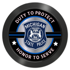 Police Department #01 Aluminum Poker Chips - Black - Back