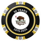 Branded Golf Pro Shop Clay Poker Chips - Black / Monte Carlo / 40mm - Front