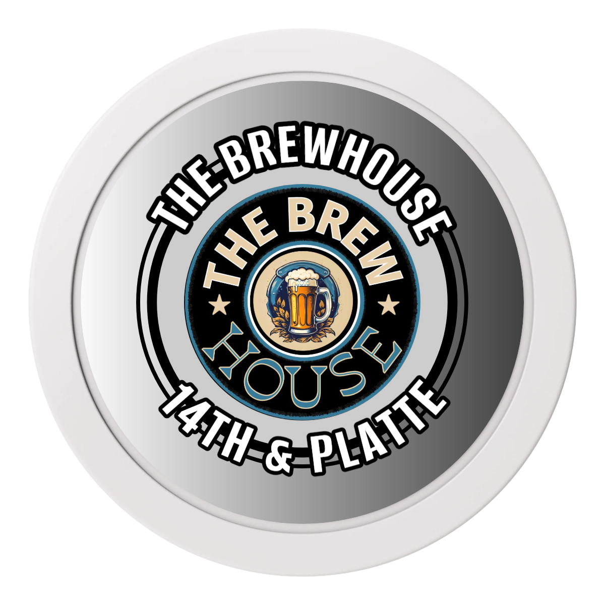 Ice Cold Beer Drink Token 2" Oversized Poker Chips - White - Back