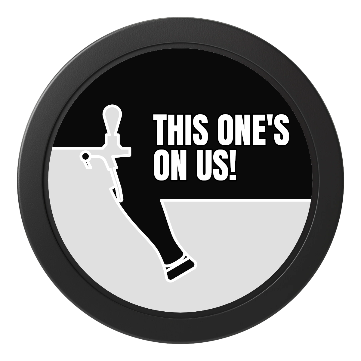 I'd Tap That 2" Oversized Poker Chips - Black - Front
