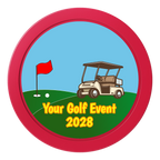 Going Golfing Today 2" Oversized Poker Chips - Red - Front