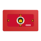 Crown Card Room Rectangular Poker Chip Plaques - Red - Front