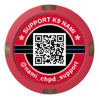 Police Department K9 #02 Composite & Metal Hybrid Poker Chips - Red - Back