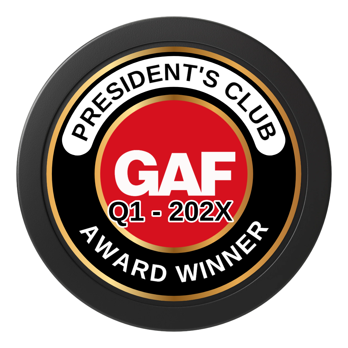 President's Club 2" Oversized Poker Chips - Black - Back