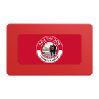 Save the Date Photo QR Code Rectangular Poker Chip Plaques - Red - Front