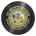 1st Infantry Division Aluminum Poker Chips - Black - Back