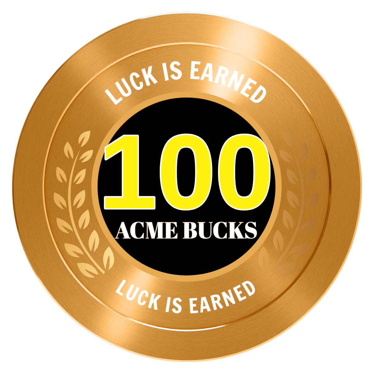 Achievement Wreath Aluminum Poker Card Guards - Gold - Back