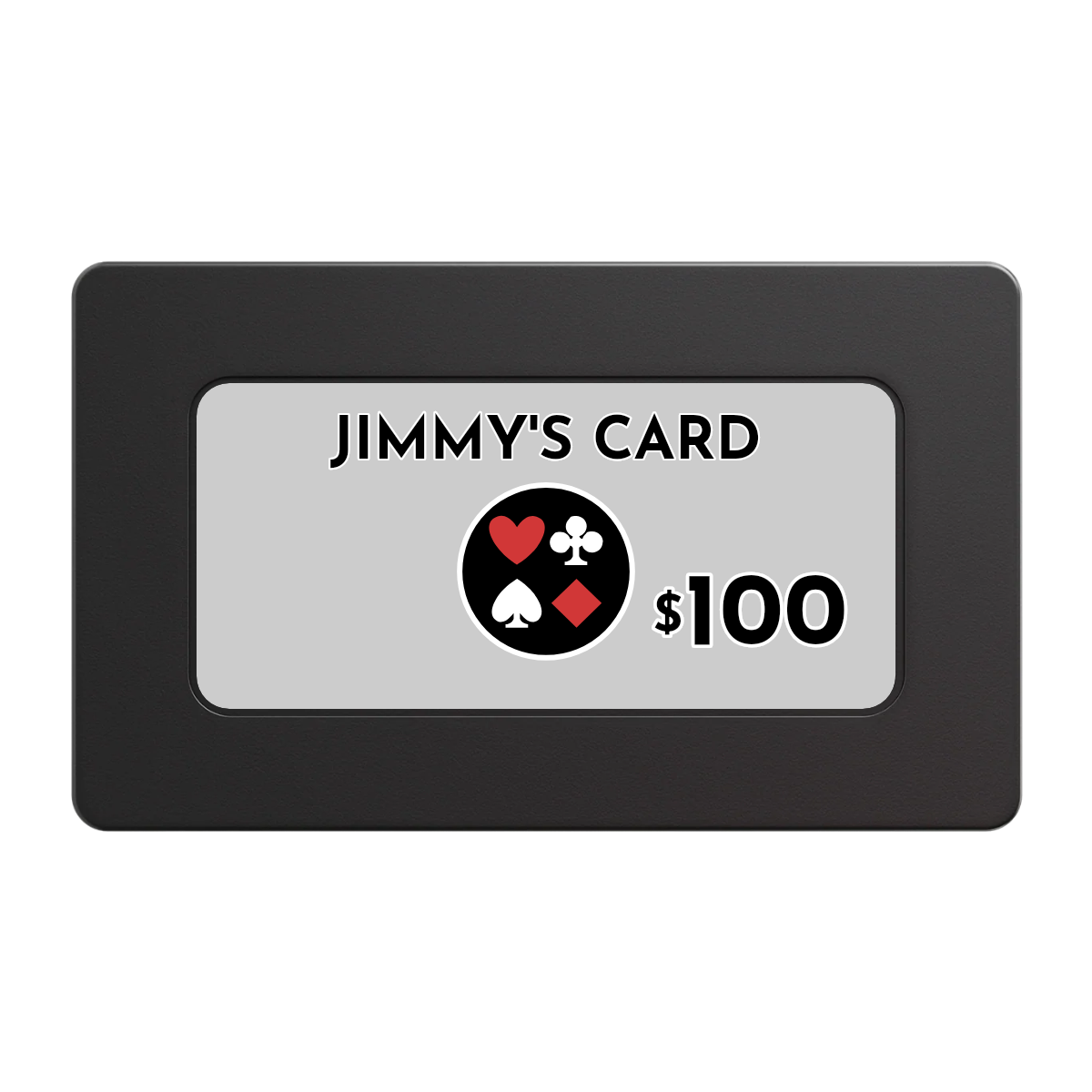 Your Four Suits Rectangular Poker Chip Plaques - Black - Front