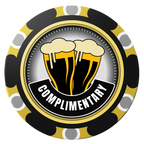Double Pint 2 Clay Poker Chips - Black / Monte Carlo / 40mm - Back
