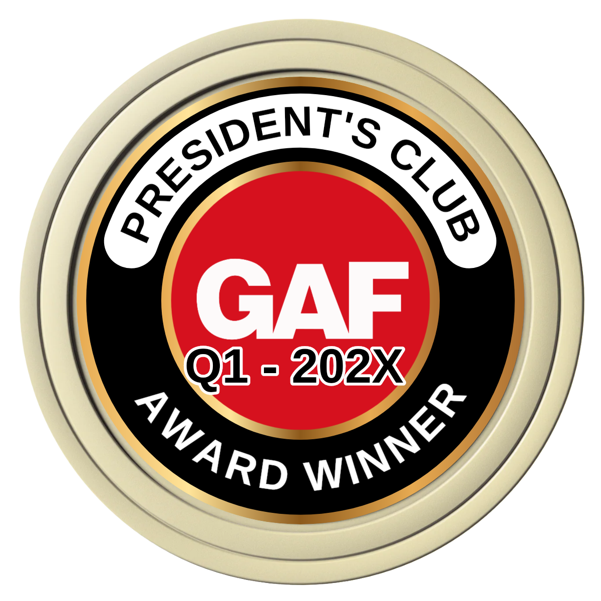 President's Club Composite Poker Chips - Ivory / Solid - Front