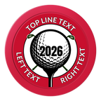 Tee it up 2" Oversized Poker Chips - Red - Back
