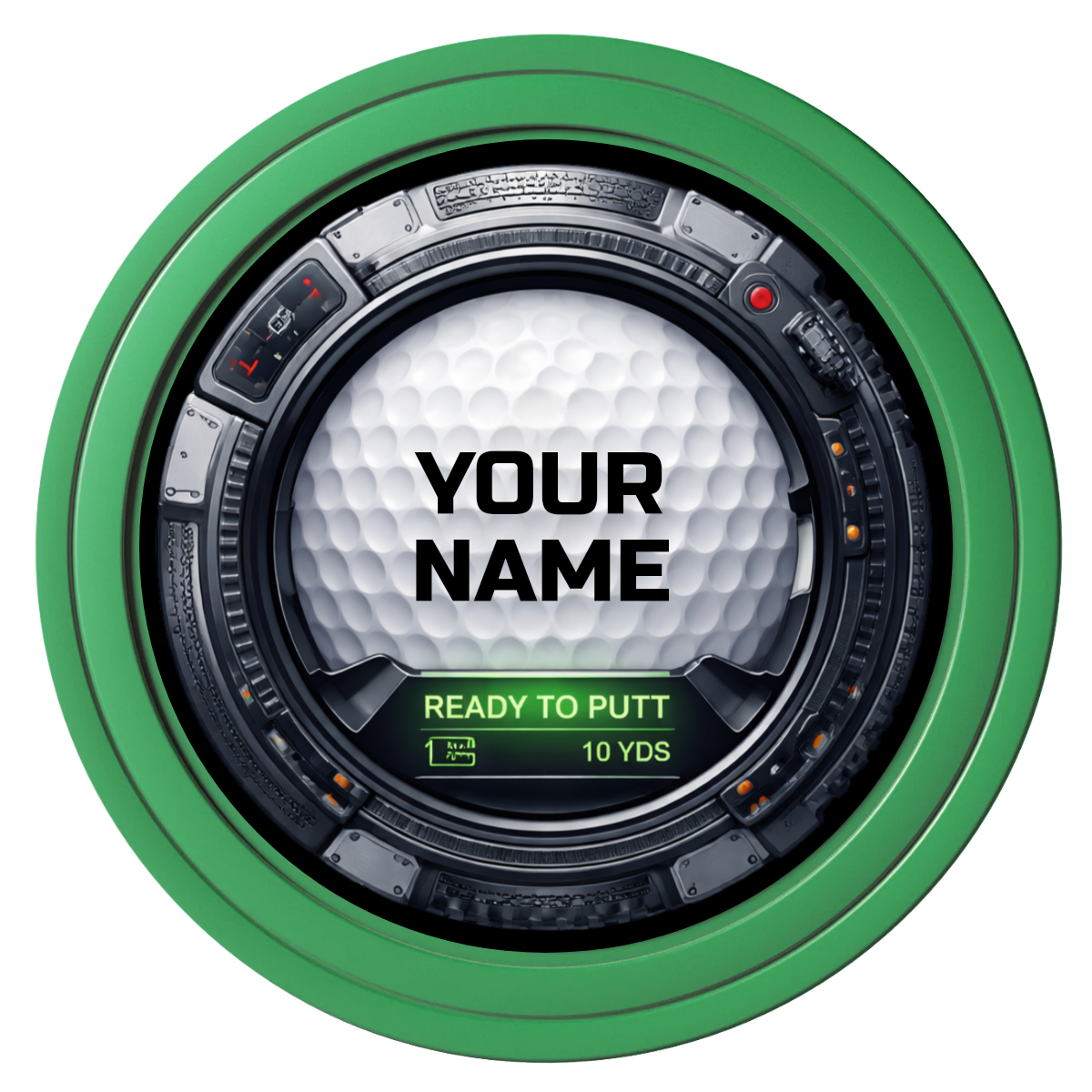 Auto Marked IV Composite Poker Chips - Green / Solid - Front