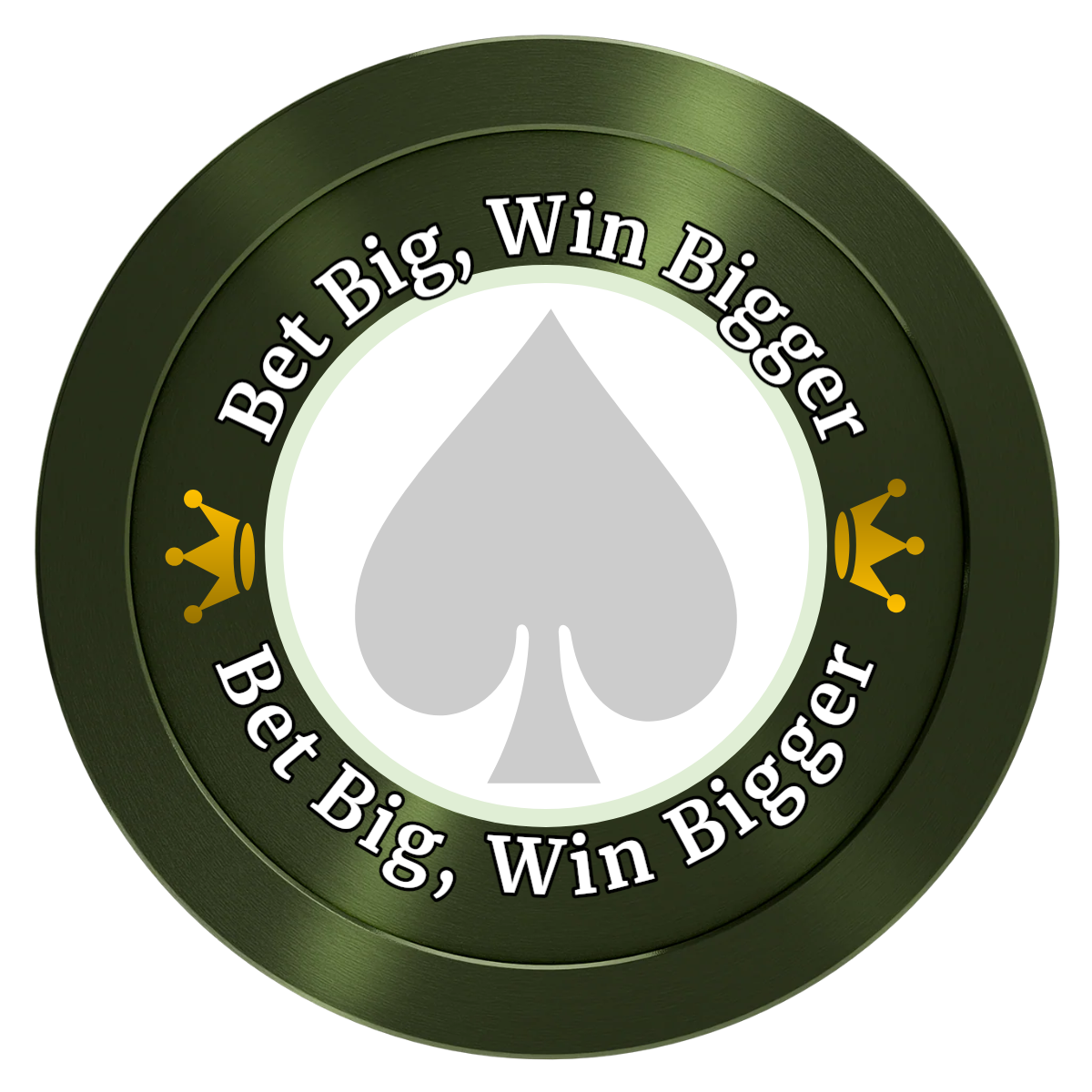 Casino Royale Aluminum Poker Card Guards - Green - Front