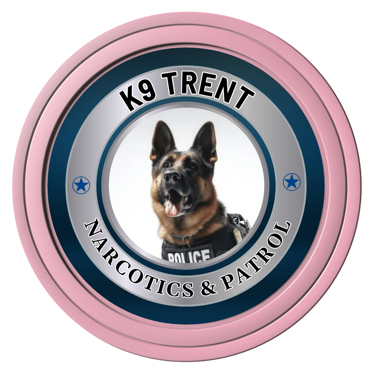 K-9 Trent Composite Poker Chips - Pink / Solid - Front