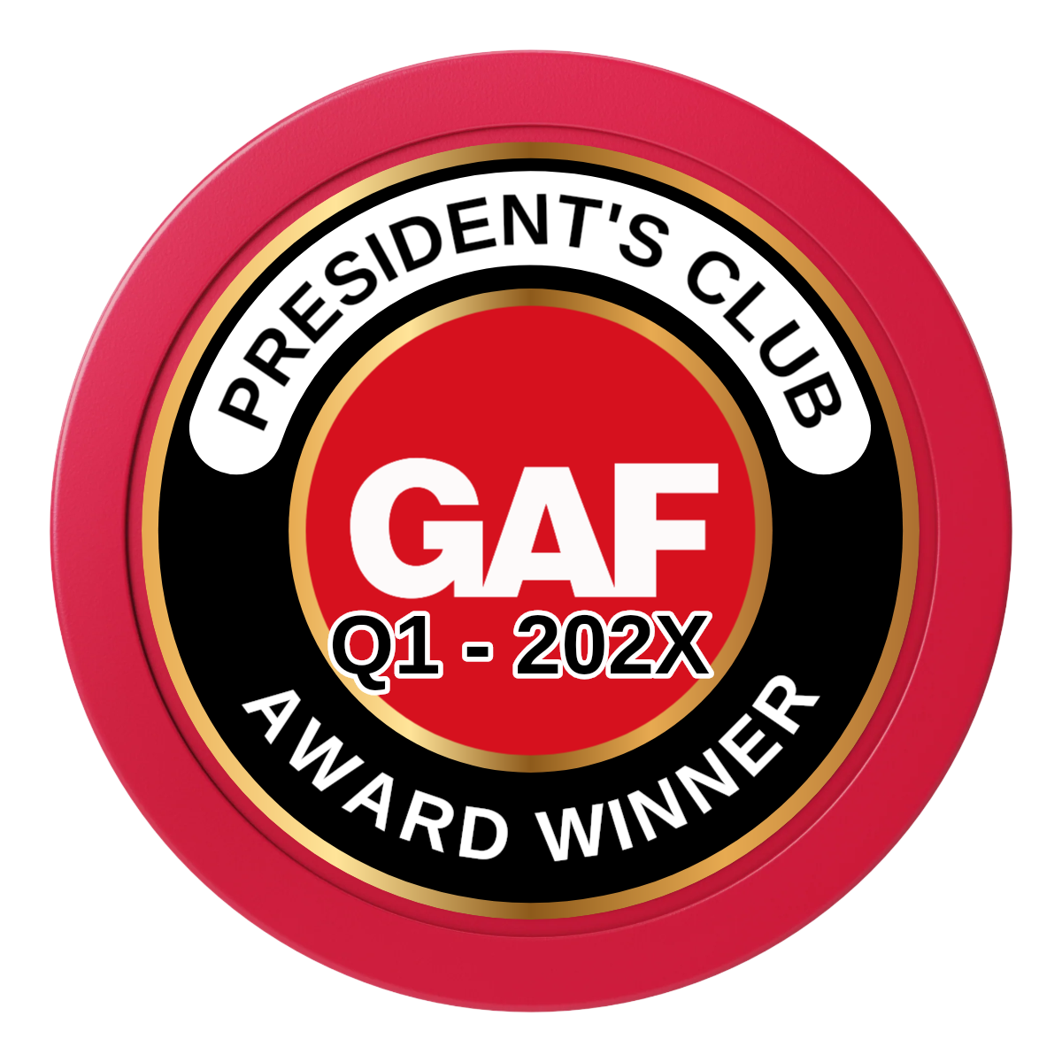 President's Club 2" Oversized Poker Chips - Red - Back